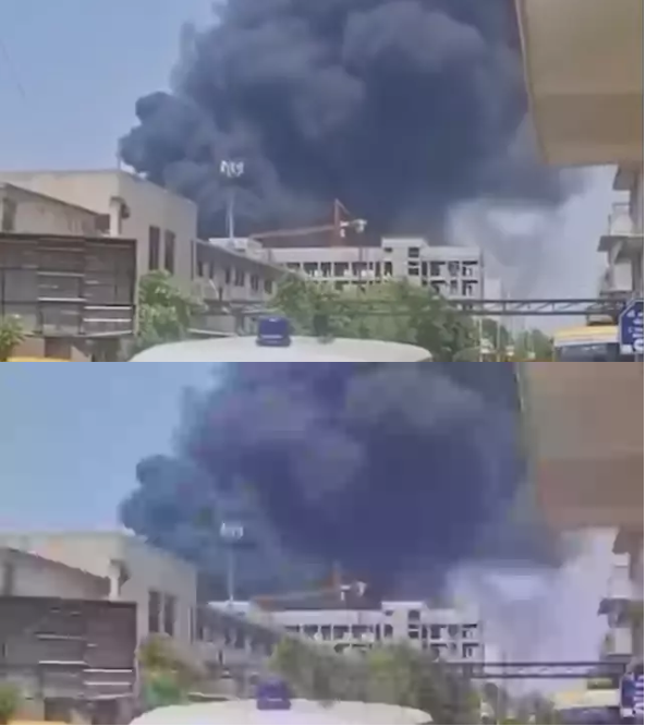 Airplane carrying over 200 passengers crashes shortly after takeoff as footage shows plumes of smoke